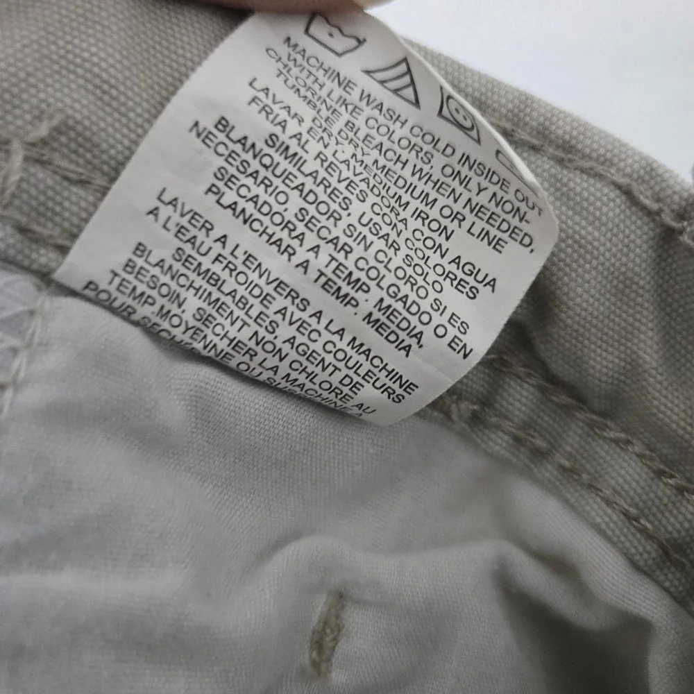 Northwest Territory Mens Khaki Cargo Shorts Size 38 Cotton Canvas NW941FR Tan